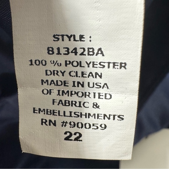 David's Bridal Navy Blue Satin High Low Ruffle Skirt Size 22 NWT Brand New - Picture 8 of 9